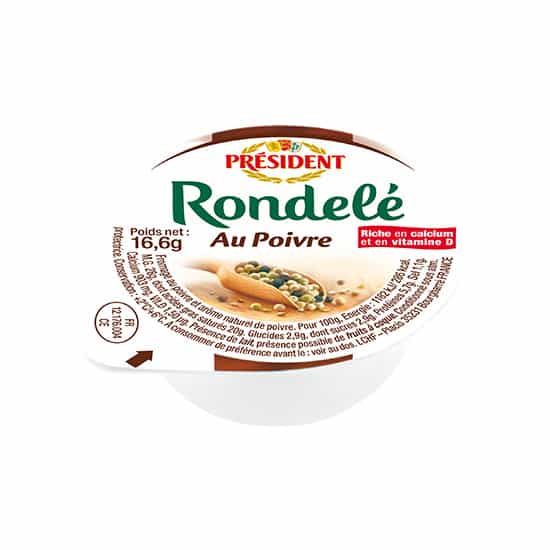 Pres Rondele Rondelé au poivre PRÉSIDENT 16,6g