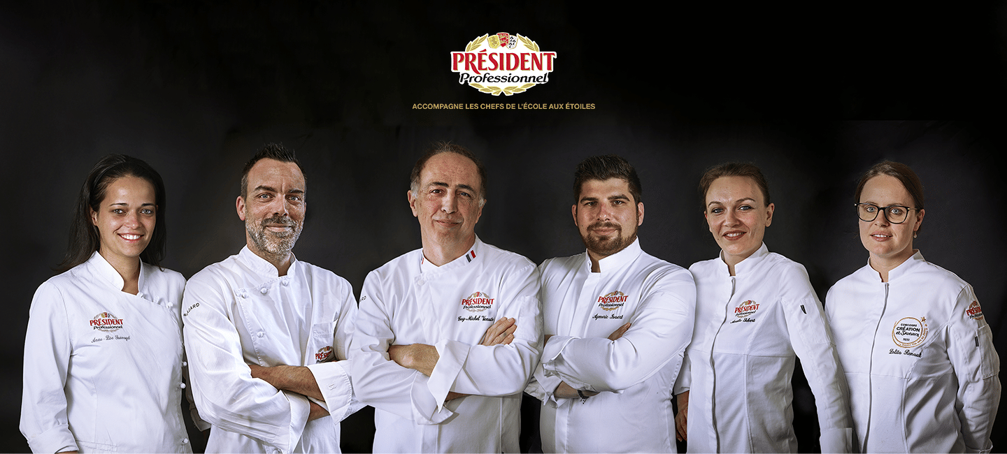 Portrait de l'équipe de conseillers culinaires Président professionnel - Lactalis Foodservice